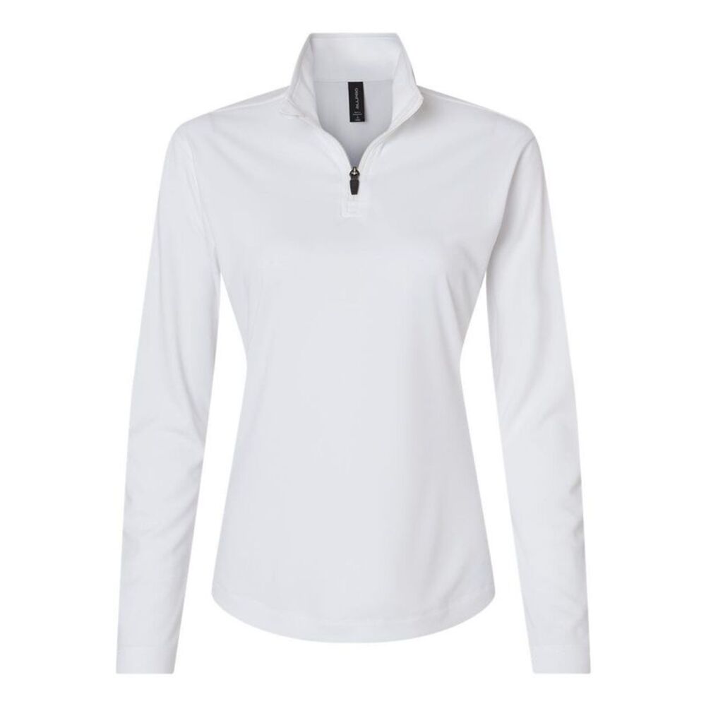 AllPro Pro-Lock Women's Performance Quarter-Zip Pullover / White